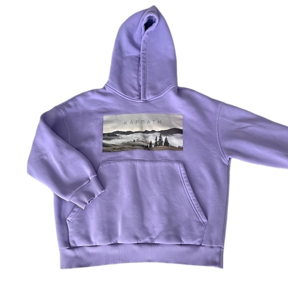Other - Purple hoodie made in Ukraine size 9/10 Karpatian Mountains‎ NWOT